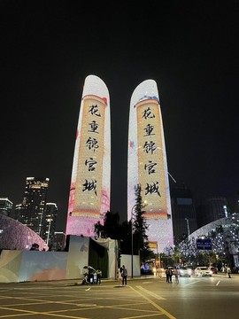 成都交子雙塔夜景