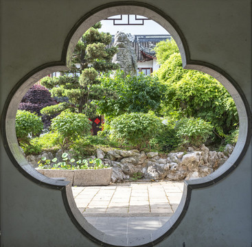 古典園林門(mén)洞景觀