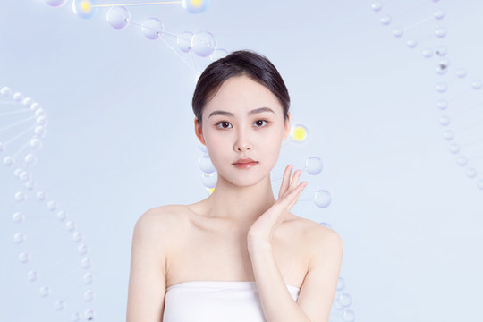 美容整形女性肖像概念海報