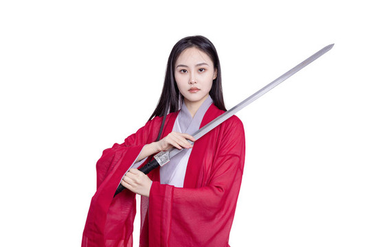 拿劍的古裝美女