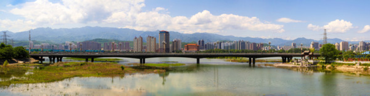 寶雞金陵古渡全景圖