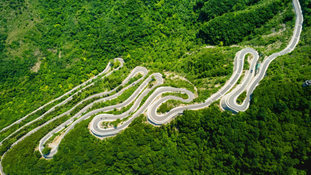 青州仰天山九龍盤蜿蜒山路