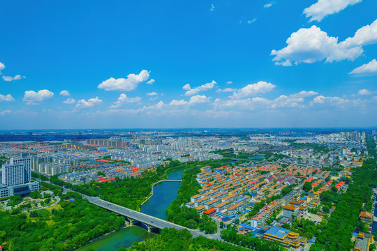 青州城市風(fēng)光航拍