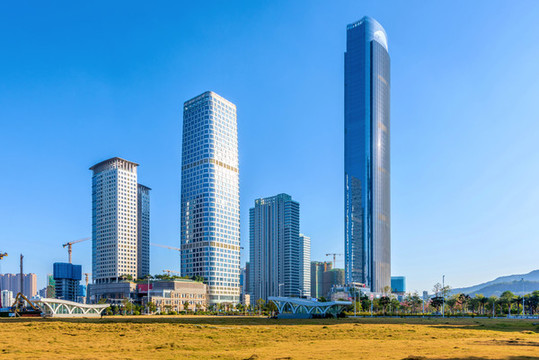 中國廣東珠海橫琴新區(qū)城市風光