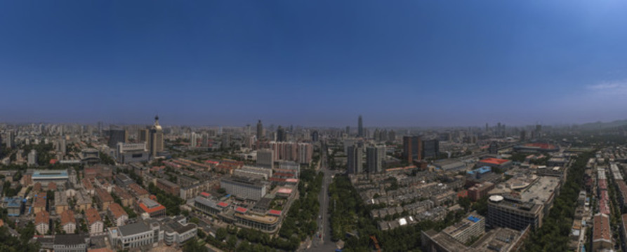 寬幅濟南英雄山緯一路全景圖