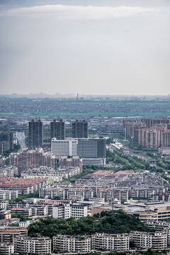 龍山俯瞰紹興上虞城市風(fēng)光