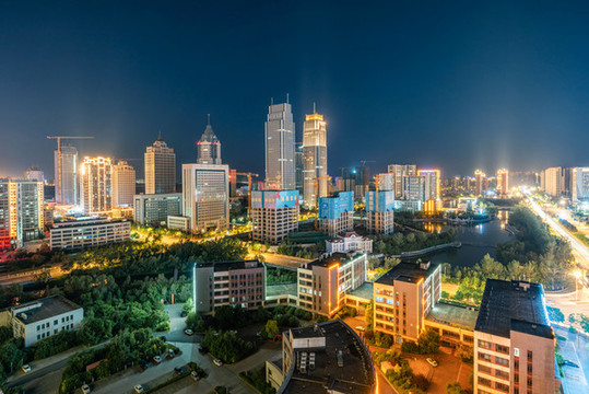 哈爾濱江北新區(qū)城市夜景