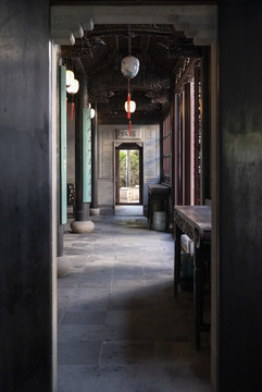 古典建筑門洞框景