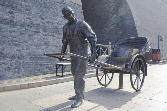 老揚(yáng)州人力車