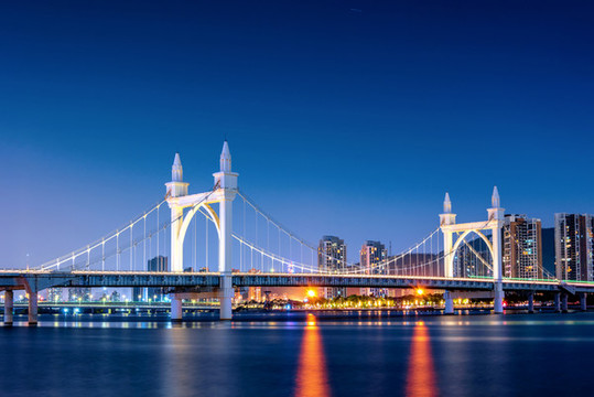 中國廣東珠海白石橋夜景風光