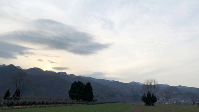 山腳下的田野