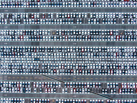 航拍汽車城