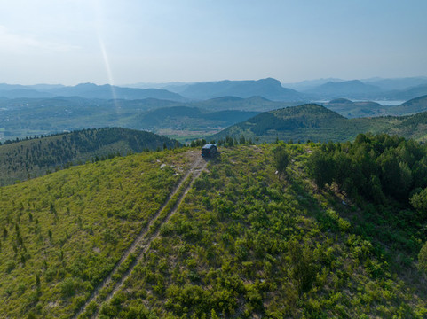 航拍濟南大寨山越野路線