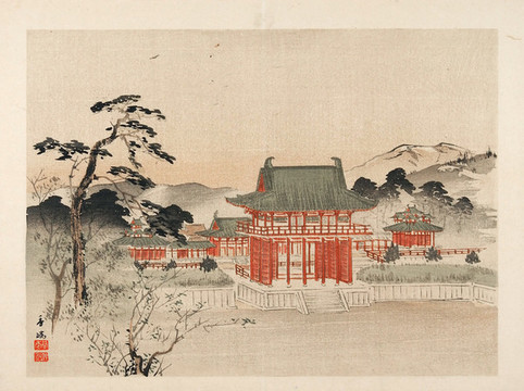 春曉國畫山水小品