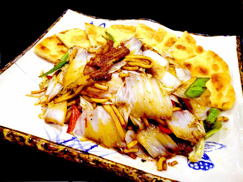 油烙餅花肉大白菜