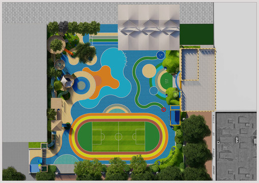 幼兒園室外景觀平面圖