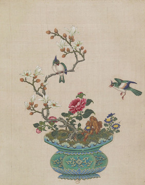 花卉盆景花鳥(niǎo)國(guó)畫(huà)