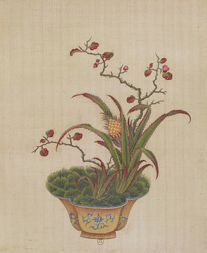 花卉盆景國(guó)畫(huà)