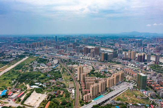 航拍湖南衡陽城市風(fēng)光