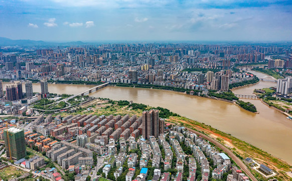 航拍湖南衡陽城市風(fēng)光