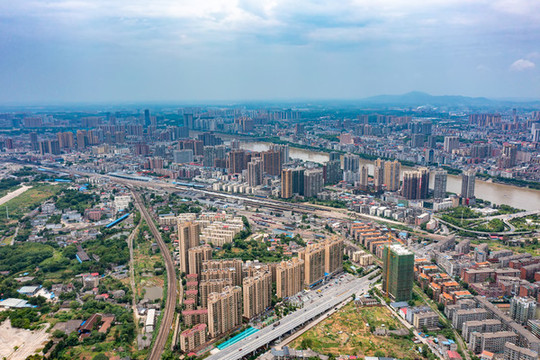 航拍湖南衡陽(yáng)城市風(fēng)光