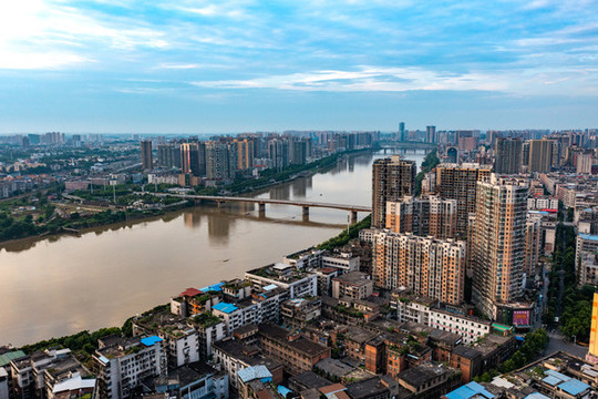 航拍湖南衡陽城市風(fēng)光
