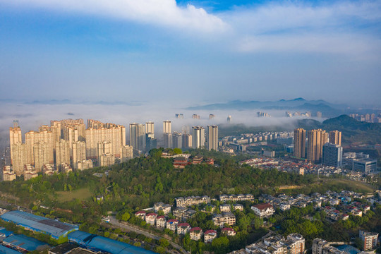 南充市順慶區(qū)舞鳳山全景