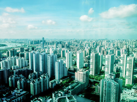 大型城市俯拍