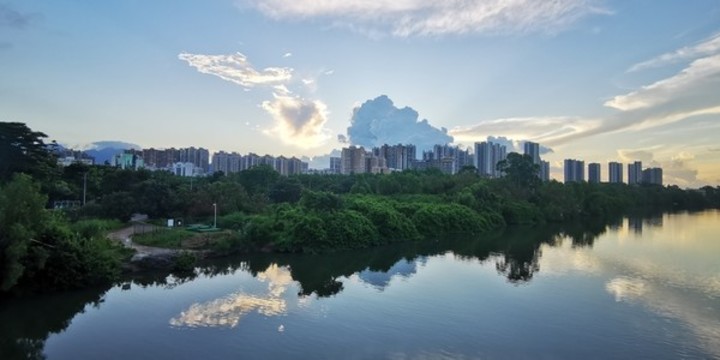 濕地朝霞