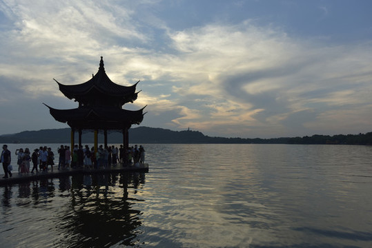 杭州西湖的觀景樓臺