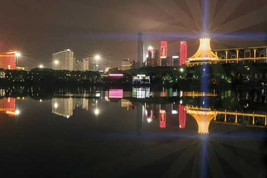 民歌湖夜色