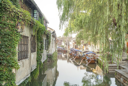 周莊古鎮(zhèn)建筑風(fēng)光