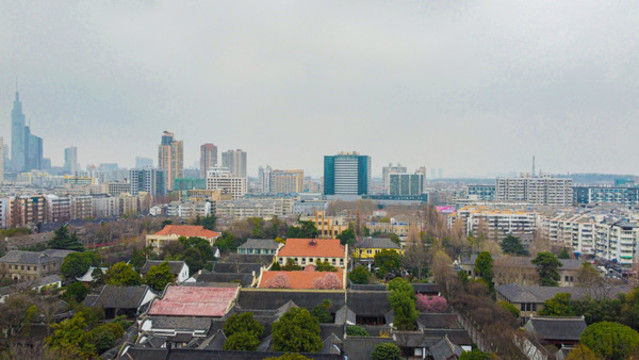 南京總統(tǒng)府景區(qū)航拍