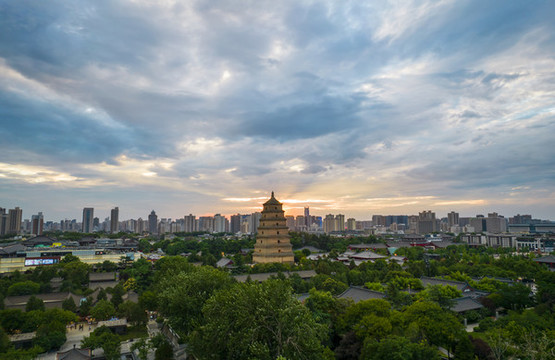 大雁塔日落