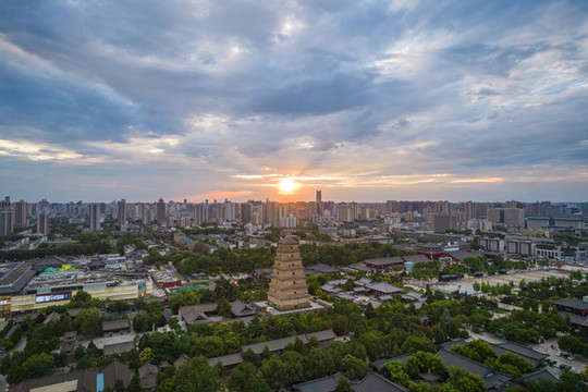 大雁塔日落
