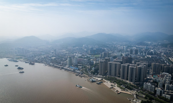 舟山東港城市航拍