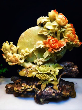 玉雕花好月圓