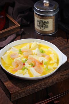 蝦仁蟹黃豆腐
