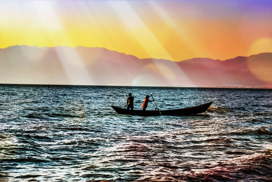 洱海泛舟