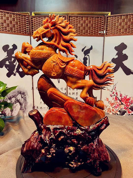 玉雕馬到成功