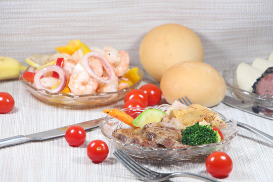 烤牛肉與烤雞胸