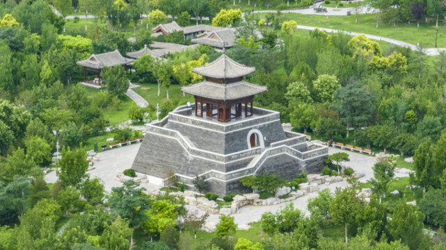 天津水西公園美景航拍