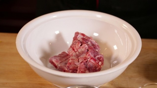 特寫豬肉豬排骨