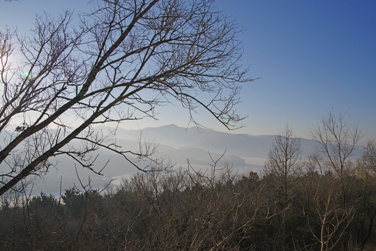四平轉(zhuǎn)山湖景區(qū)冬季景色
