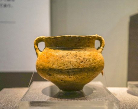 寺洼文化雙耳彩陶罐古代陶器