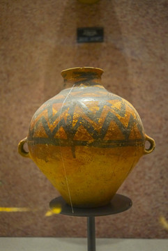 蛙紋雙耳彩陶壺古代陶器古陶器