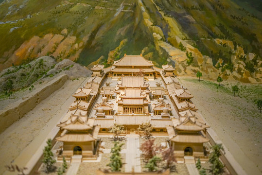 西藏建筑瞿曇寺建筑模型