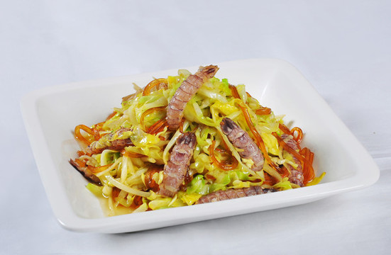 蝦爬肉炒甘藍(lán)
