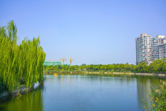 天津城市风光河道景观