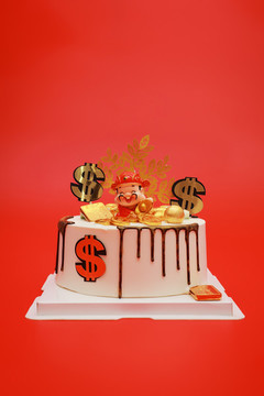 祝壽財(cái)神蛋糕